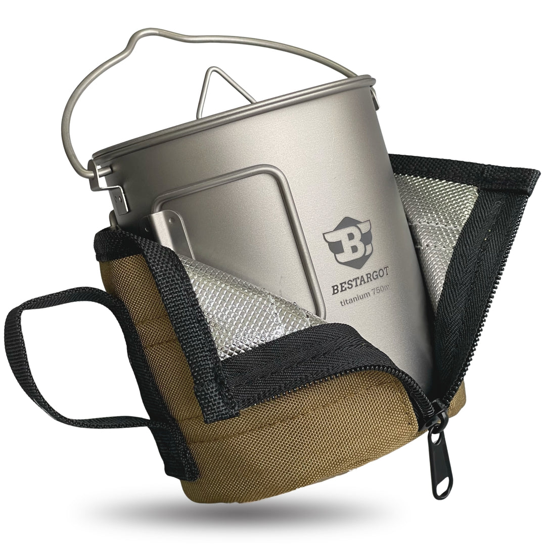 Ti-t-tob de 750 ml Backpacker avec porte-tasse isolée