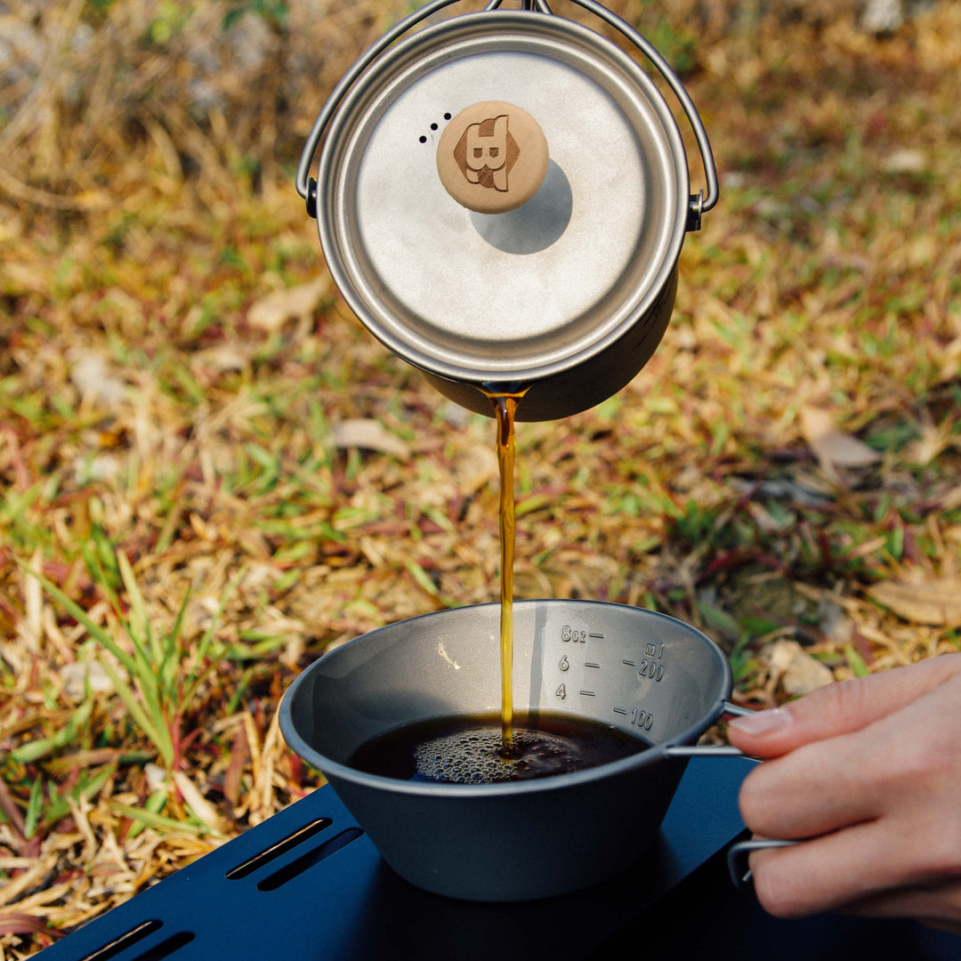 Camping Titanium French Press Coffee Maker with Insulated Cup Sleeve– Titanium Pot & Cup Ultra-lightweight, Durable Coffee Press for Outdoor Use, Hiking, Trekking & Camping