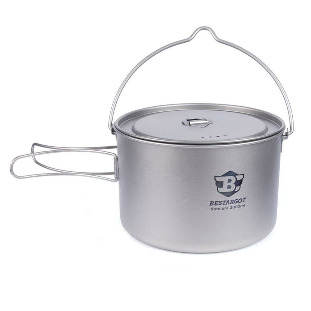 Titanium 1100ML Pot with Bail Handle - Pot - BestargotCamp