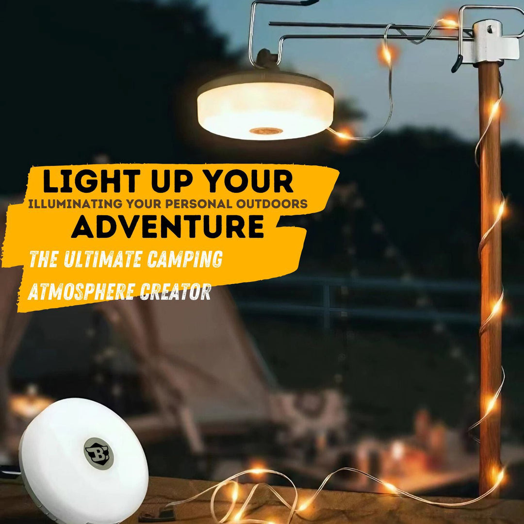 Lumières multifonctions de Camping avec guirlandes lumineuses, 5 Modes d'éclairage, étanches