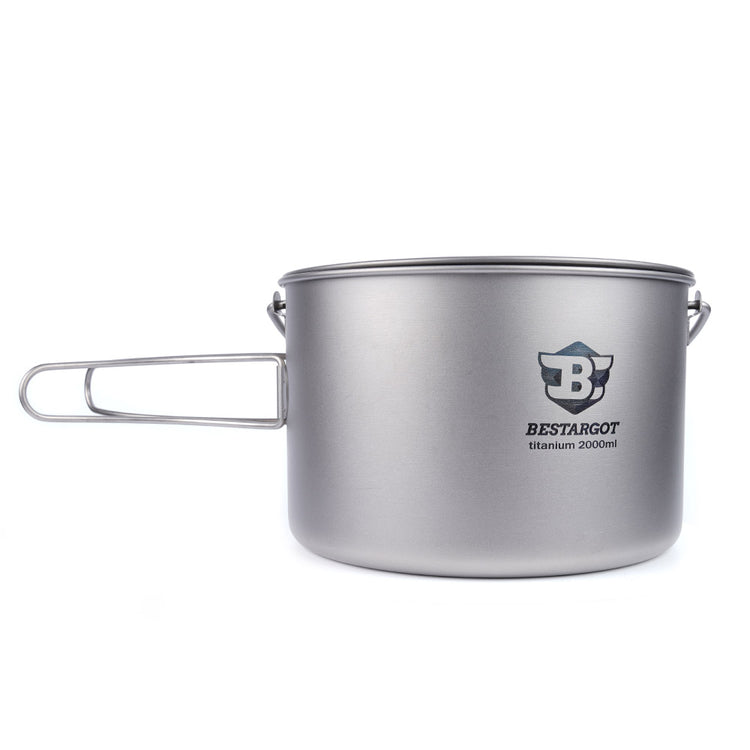 Titanium 1100ML Pot with Bail Handle - Pot - BestargotCamp