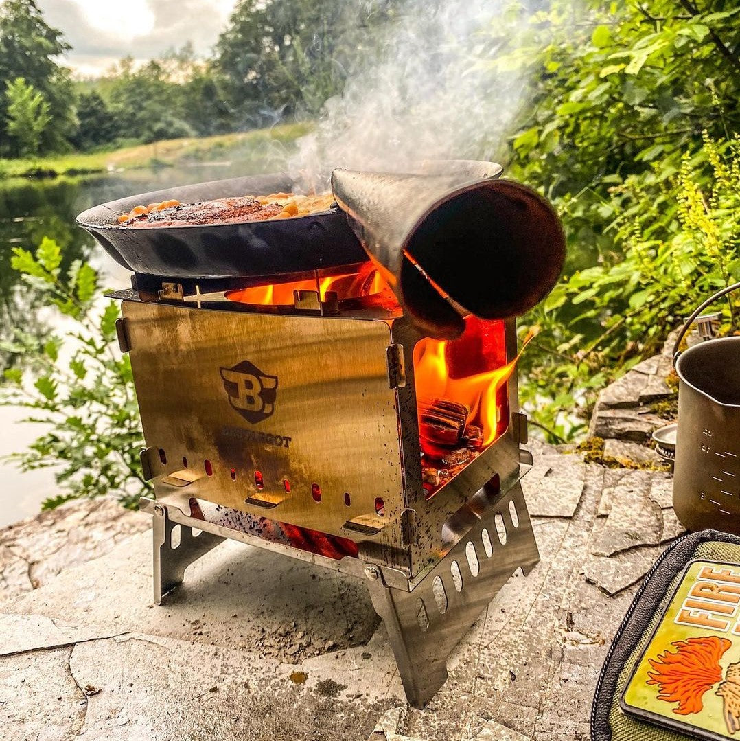 camping grill und kocher Bestargot Portable Camping Charcoal Grill